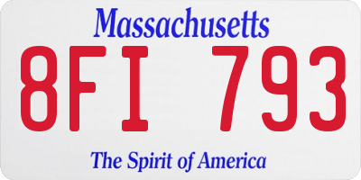 MA license plate 8FI793