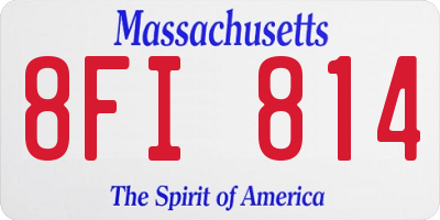 MA license plate 8FI814