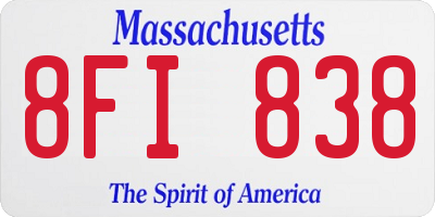 MA license plate 8FI838