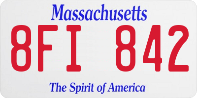 MA license plate 8FI842