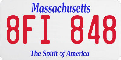 MA license plate 8FI848