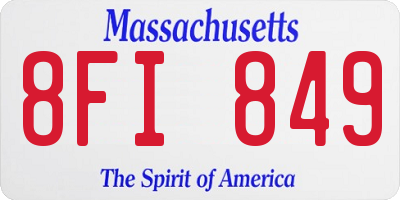 MA license plate 8FI849