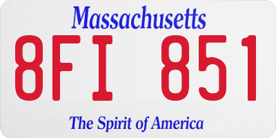 MA license plate 8FI851