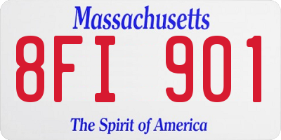MA license plate 8FI901