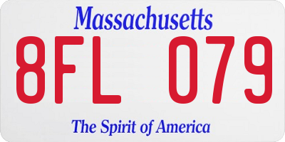 MA license plate 8FL079
