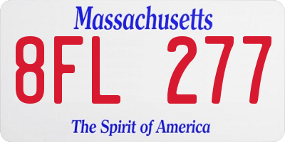 MA license plate 8FL277