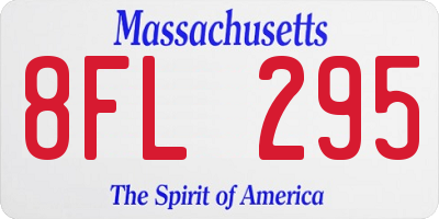 MA license plate 8FL295