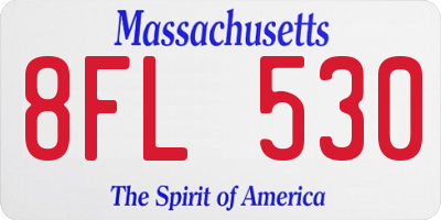 MA license plate 8FL530