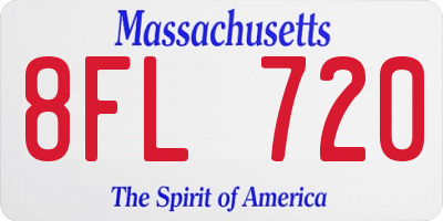 MA license plate 8FL720
