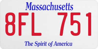 MA license plate 8FL751