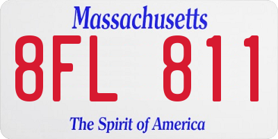 MA license plate 8FL811