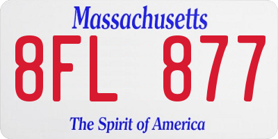 MA license plate 8FL877