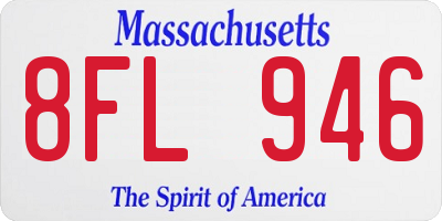 MA license plate 8FL946