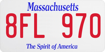 MA license plate 8FL970