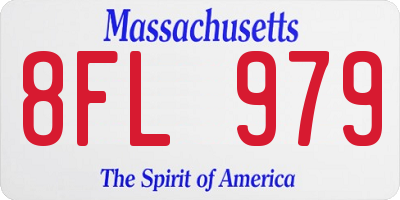 MA license plate 8FL979