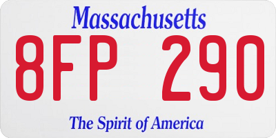 MA license plate 8FP290