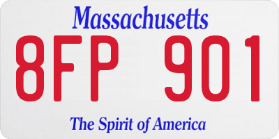 MA license plate 8FP901