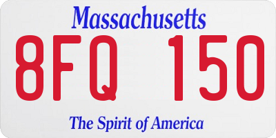 MA license plate 8FQ150