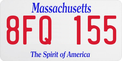 MA license plate 8FQ155
