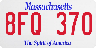 MA license plate 8FQ370
