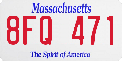 MA license plate 8FQ471