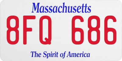 MA license plate 8FQ686
