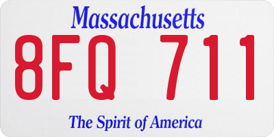 MA license plate 8FQ711