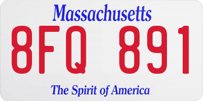 MA license plate 8FQ891
