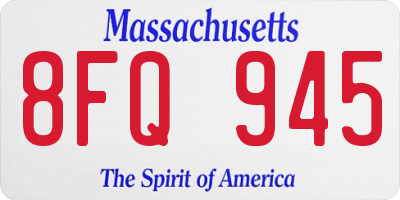 MA license plate 8FQ945