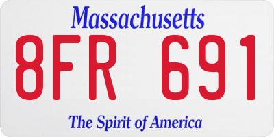 MA license plate 8FR691