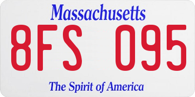 MA license plate 8FS095