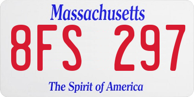 MA license plate 8FS297