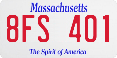 MA license plate 8FS401