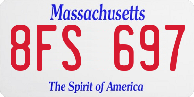 MA license plate 8FS697