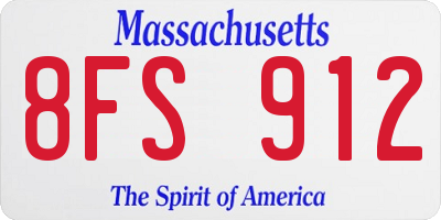 MA license plate 8FS912