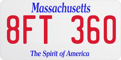MA license plate 8FT360