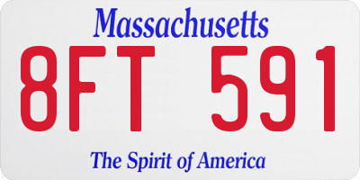 MA license plate 8FT591