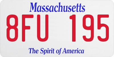 MA license plate 8FU195