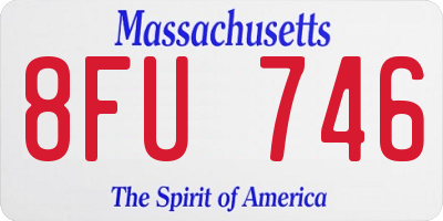 MA license plate 8FU746
