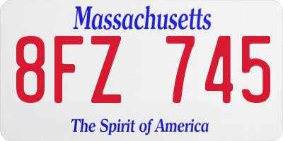 MA license plate 8FZ745