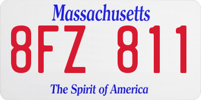 MA license plate 8FZ811
