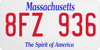 MA license plate 8FZ936