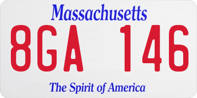 MA license plate 8GA146
