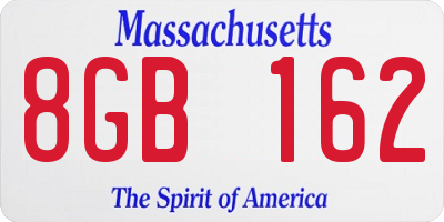 MA license plate 8GB162