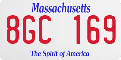 MA license plate 8GC169