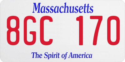 MA license plate 8GC170