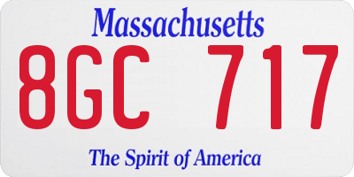 MA license plate 8GC717