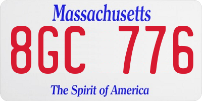 MA license plate 8GC776