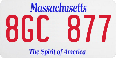 MA license plate 8GC877