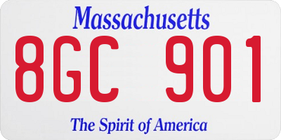 MA license plate 8GC901